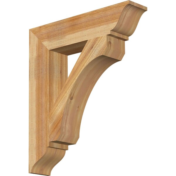 Ekena Millwork Legacy Traditional Rough Sawn Bracket, Western Red Cedar, 6"W x 28"D x 32"H BKT06X28X32LEC01RWR - main
